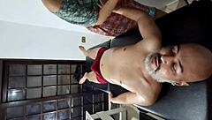 Taking off the naive masseuses clothes to touch her and convince her to have sex massage therapist