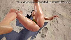 Xiaoyu in gold bikini faces intense challenges in tk8 ryona