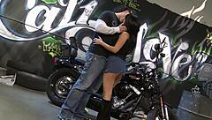 Eager Pussy Taken For A Passionate Ride By Bald Biker