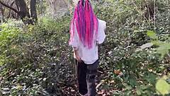 Skinny Teen Gets Rough Forest Spanking And Deepthroat Cum In Mouth