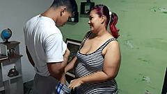 beautiful colombian mommy's slutty pussy gets fucked hard