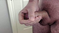 Slow Motion CUMSHOT in Bathroom