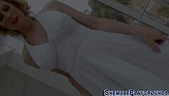 Shemale Babe Rails Slut In Intense 3some Handjob Cumshot