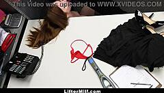 sophia locke tries to steal a thong but security officer catches her - liftermilf