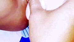 Wife uses dildo for multiple orgasms and squirting in homemade video