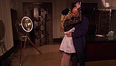 Holly Wellin deep throats before riding in bed!