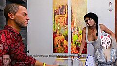 Anna's exciting affection in public, playful fox enjoying adult vn with big tits