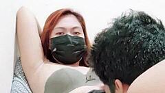 licking indonesian wife's pussy is delicious