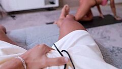 Teaching yoga to horny roommate?