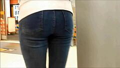 Detailed Hidden Cam Footage Of Teen's Ass In Tight Jeans, High Definition Amateur Video