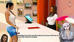 Anna's exciting affection in public, playful fox enjoying adult vn with big tits