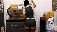 Anna's exciting affection in public, playful fox enjoying adult vn with big tits