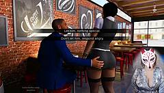 Anna's exciting affection in public, playful fox enjoying adult vn with big tits