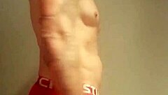 Naked Amateur Exhibitionist With Blue Eyes Bathes Outdoors In USA!