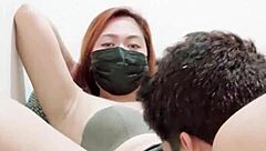 licking indonesian wife's pussy is delicious