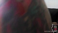 Inked BBW Eats Cock!