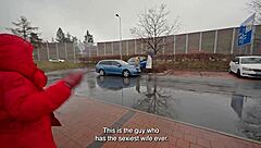 blonde babe experiences first time group fun with husband and pickup.