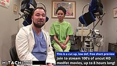 Sandra Chappelle, the nurse, gives freshman a mandatory orgasm with Hitachi backstage.