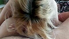 young milf wife gets rough deepthroat with massive cumshot