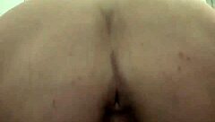 Pussy gets stretched out by monster cock and dildo