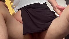 Suggestive Bunny Costume Hides Skinny Body During Interracial Fucking