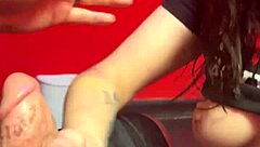 wifey subtly sucks in public shop