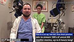 Sandra Chappelle, the nurse, gives freshman a mandatory orgasm with Hitachi backstage.