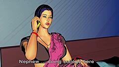 to quench her pussy thirst she fucks her nephew with creampie in pov