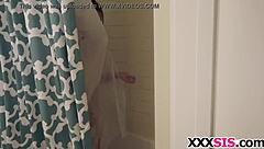 Teen Stepsister Spied Giving Blowjob to Monster Cock