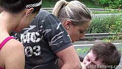 couples share public fun with krystal swift by highway