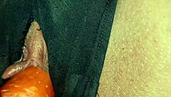 Teasing Big Girl's Pussy With Fruit And Hard Cock