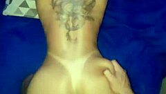 Moaning softly while fucked in heels on stairs.