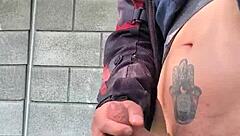 Monster cock hard from distant watchers masturbating