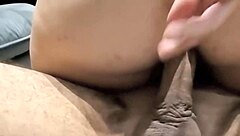 cuckold husband watching, but he can't resist cumming without condoms 😏