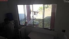 Cuckold washes dishes, wife fucks black