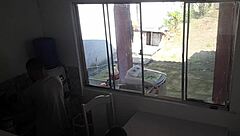 Cuckold washes dishes, wife fucks black