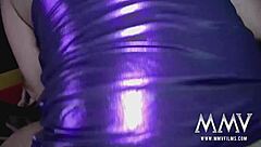 Aged redhead, blonde, and another engage in lesbian threesome with fingering and masturbation leading to orgasm