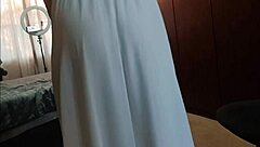 my stepdad and his friend fuck me at once in a threesome with cum on ass and clothes ripped