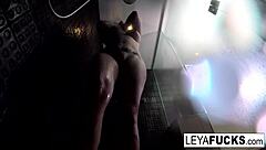 Leya falcon showers after dirty fuck