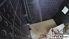 Leya falcon showers after dirty fuck