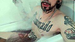 birthday sex party in the bath with big tits and cum on tits facial