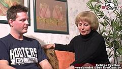 German Grandmother Seduces Stepson With Saggy Tits In Taboo Encounter