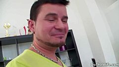 cuckold waits as wife kirshley swoon sucks and fucks