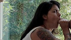 Dana Vespoli Handjob and Riding Monster Cock