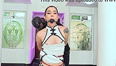 Bound Latina Takes Big Black Cock!