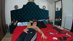 Tall mature MilfyCalla gives jerk off instructions while masturbating in lingerie, worshipping her huge ass