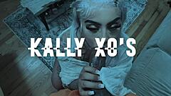 kally xo in sheer clothing