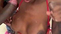 Seductive Babe Seduces Shy Guys in Abandoned House Orgy