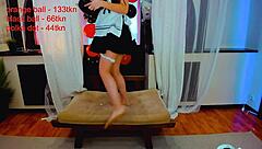 Beautiful little maid cums hard on webcam in intense session