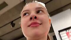 Masturbating to orgasm in the changing room with wet pussy!